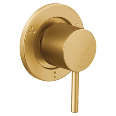 Click here to see Moen T4192BG Moen Align 3-Function Transfer Valve Trim, 360-Degree Rotation Lever Handle, Brushed Gold - T4192BG