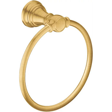 Click here to see Moen YB8486BG Moen Weymouth Round Wall Mounted Towel Ring, Brushed Gold - YB8486BG