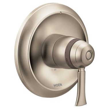 Click here to see Moen T6601BN Moen Wynford ExactTemp Single-Handle Valve Trim, Lever Handle, Brushed Nickel - T6601BN