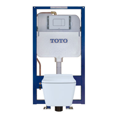 Click here to see Toto CWT449249CMFG#MS TOTO SP Wall-Hung Square-Shape Toilet and DuoFit In-Wall 1.28 and 0.9 GPF Dual-Flush Tank System with Copper Supply - CWT449249CMFG#MS