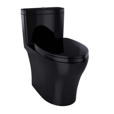 Click here to see Toto MS646124CEMF#51 TOTO Aquia IV One-Piece Elongated Dual Flush 1.28 and 0.8 GPF Universal Height, WASHLET+ Ready Toilet, Ebony - MS646124CEMF#51