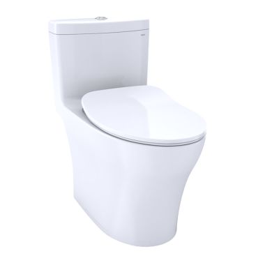 Click here to see Toto MS646234CEMFG#01 TOTO Aquia IV One-Piece Elongated Toilet, 1.28/0.8 GPF, Universal Height, WASHLET+ Ready, Cotton White - MS646234CEMFG#01