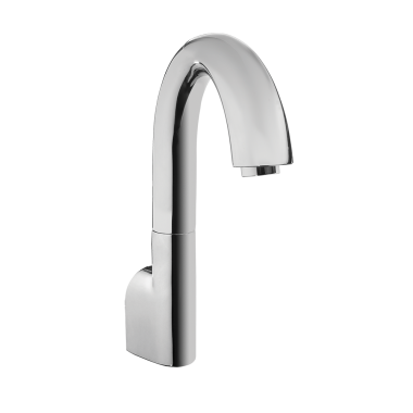Click here to see Toto TEL163-D20E#CP TOTO Single-Hole Wall-Mount Touchless EcoPower Lavatory Faucet with Thermostatic Mixing Valve, 0.35 GPM, Polished Chrome - TEL163-D20E#CP