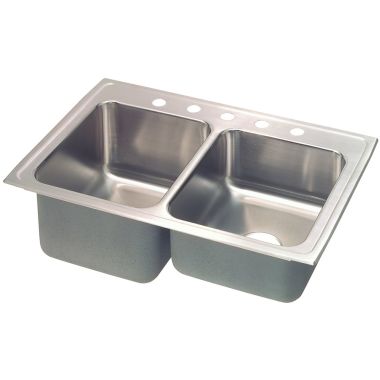 Click here to see Elkay STLR3322L5 Elkay STLR3322L5 Gourmet Stainless Steel Double Bowl Sink