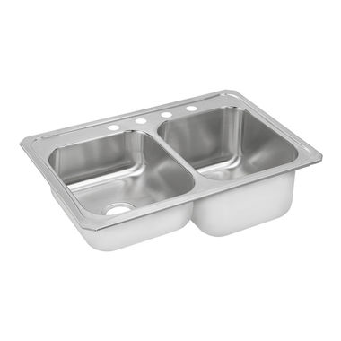 Click here to see Elkay STCR3322R4 Elkay STCR3322R4 Gourmet Stainless Steel Double Bowl Sink