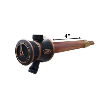 Click here to see Prier P-118X04-ORB Prier Truetemp 4in Hot & Cold Hydrant, Single-Handle, Anti-Siphon, 1/2in Crimp PEX Inlet, Oil-Rubbed Bronze, - P-118X04-ORB