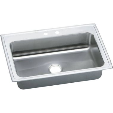 Click here to see Elkay PSRSQ33222 Elkay PSRSQ33222 Gourmet Single Bowl Drop-in Sink - Brilliant Satin