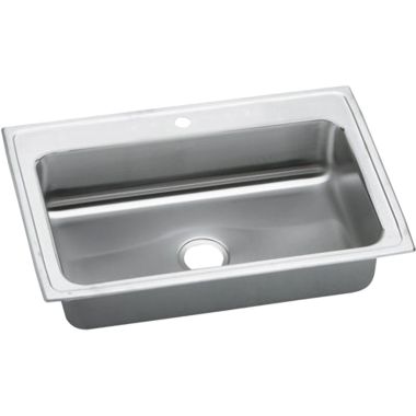 Click here to see Elkay PSRSQ33221 Elkay PSRSQ33221 Gourmet Single Bowl Drop-in Sink - Brilliant Satin