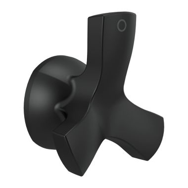 Click here to see Delta H551BL Delta Stryke Matte Black Single Helo Handle with Set Screw and Allen Wrench, Red/Blue Indicator Markings, ADA - H551BL