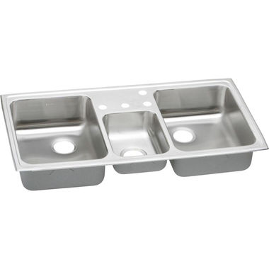 Click here to see Elkay PSMR43224 Elkay PSMR43224 Pacemaker Stainless Steel Triple Bowl Sink
