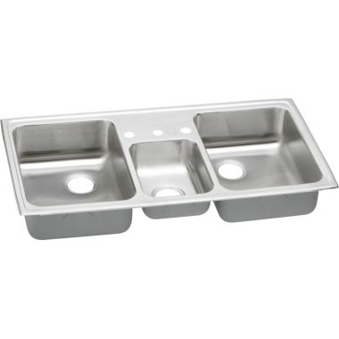 Click here to see Elkay PSMR43223 Elkay PSMR43223 Pacemaker Stainless Steel Triple Bowl Sink