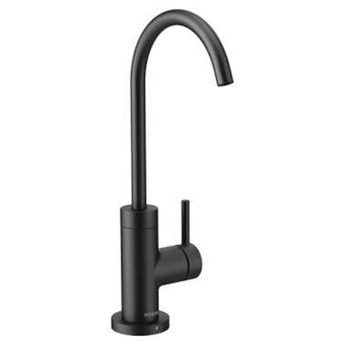 Click here to see Moen S5530BL Moen SIP Modern One-Handle High Arc Beverage Faucet, Matte Black - S5530BL