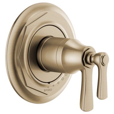 Click here to see Brizo T60061-GL Brizo Rook TempAssure Thermostatic Two-Handle Valve Trim, Lever Handles, Luxe Gold - T60061-GL