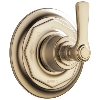 Click here to see Brizo T60861-GL Brizo Rook Single-Handle 3-Function Diverter Valve Trim, Lever Handle, Luxe Gold - T60861-GL