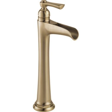 Click here to see Brizo 65461LF-GL-ECO Brizo Rook Single-Handle Brilliance Luxe Gold Vessel Lavatory Faucet with Channel Spout, 1.2 GPM, Single-Hole, Less Drain - 65461LF-GL-ECO
