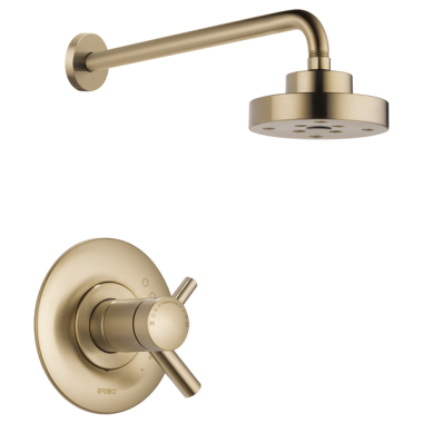 Click here to see Brizo T60275-GL Brizo Odin TempAssure Thermostatic Shower Faucet with Single Function Showerhead, 1.75 GPM, Brilliance Luxe Gold - T60275-GL