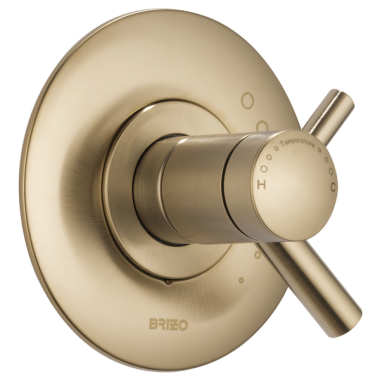 Click here to see Brizo T60075-GL Brizo Odin TempAssure Thermostatic Two-Handle Valve Trim, Lever Handles, Luxe Gold - T60075-GL