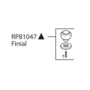 Click here to see Brizo RP81047GL Brizo RP81047GL Rook Finial for T70161 - Luxe Gold