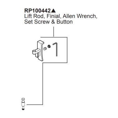 Click here to see Brizo RP100442PN Brizo Levoir Finial, Screw, Cover, and Lift Rod for Single-Handle Lavatory Faucet, Brilliance Polished Nickel - RP100442PN