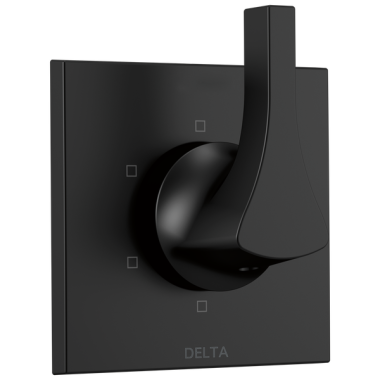 Click here to see Delta T11974-BL Delta Zura 6-Function Diverter Valve Trim, Lever Handle, 3-Port, Matte Black - T11974-BL