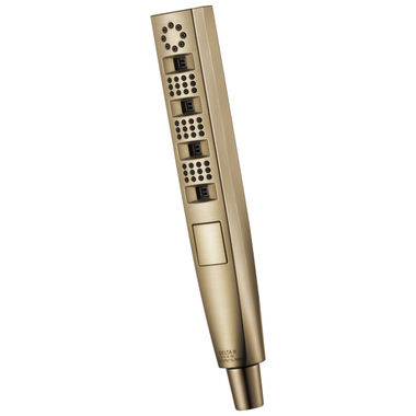 Click here to see Delta 59140-CZ-PK Delta H2Okinetic Four-Setting Touch-Clean Hand Shower with Dual Check Valves, WaterSense, 1.75 GPM, Champagne Bronze - 59140-CZ-PK