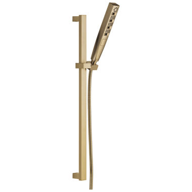 Click here to see Delta 51140-CZ Delta H2Okinetic 4-Setting Hand Shower With Slide Bar, 1.75 GPM, Champagne Bronze - 51140-CZ
