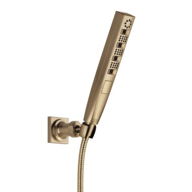 Click here to see Delta 55140-CZ Delta Universal Showering H2OKinetic Four-Setting Wall Mount Hand Shower, 1.75 GPM, Champagne Bronze - 55140-CZ