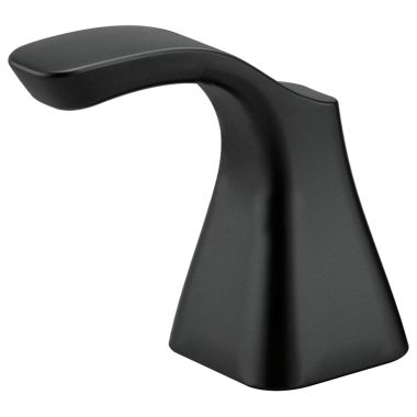 Click here to see Delta H252BL Delta Stryke Matte Black Bathroom Handle Set for Centerset or Widespread Bathroom Faucets, 2 Metal Lever Handles, ADA - H252BL
