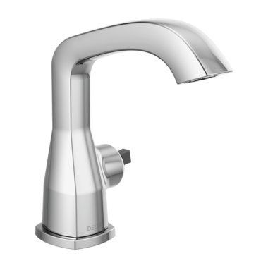 Click here to see Delta 576-LPU-LHP-DST Delta Stryke Chrome Lavatory Faucet with Escutcheon, Less Pop-Up, 1.2 GPM, Less Handle, DIAMOND Seal - 576-LPU-LHP-DST