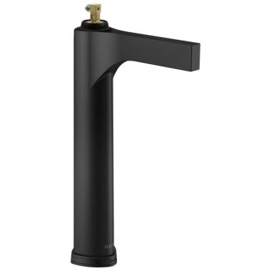 Click here to see Delta 774-BLLHP-DST Delta Zura Matte Black Vessel Lavatory Faucet, Less Drain, 1.2 GPM, Single-Handle, DIAMOND Seal, Lever Handle - 774-BLLHP-DST