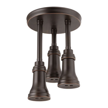 Click here to see Delta 57190-RB25 Delta Universal Showering 2.5 GPM Pendant Raincan H2Okinetic Single-Spray Function Showerhead, Ceiling Mount, Venetian Bronze - 57190-RB25