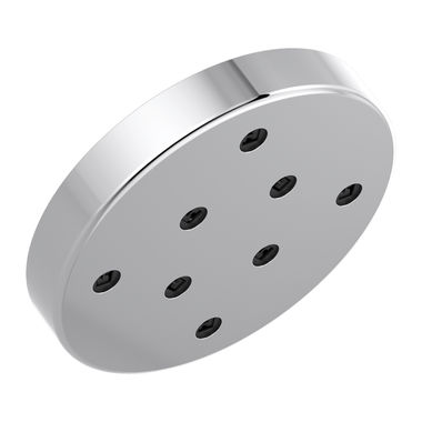 Click here to see Delta 52175 Delta H2Okinetic PowerDrench Spray Single-Function 6in Round Metal Raincan Shower Head, WaterSense, 1.75 GPM, Chrome - 52175