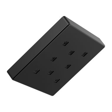 Click here to see Delta 52171-BL Delta H2Okinetic PowerDrench Spray Single-Function 6in Square Metal Raincan Shower Head, WaterSense, 1.75 GPM, Matte Black - 52171-BL