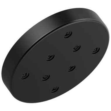 Click here to see Delta 52175-BL Delta H2Okinetic PowerDrench Spray Single-Function 6in Round Metal Raincan Shower Head, WaterSense, 1.75 GPM, Matte Black - 52175-BL