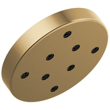 Click here to see Delta 52175-CZ Delta H2Okinetic PowerDrench Spray Single-Function 6in Round Metal Raincan Shower Head, WaterSense, 1.75 GPM, Champagne Bronze - 52175-CZ