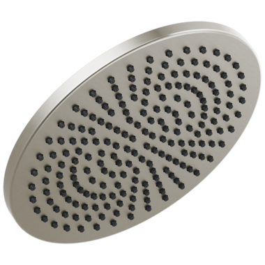 Click here to see Delta 52158-SS25 Delta Single-Setting Metal Raincan Shower Head, 2.5 GPM, Touch-Clean Nozzles, Round, Stainless - 52158-SS25