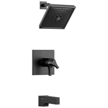 Click here to see Delta T17T474-BL Delta Zura Thermostatic Tub/Shower Trim, Matte Black - T17T474-BL