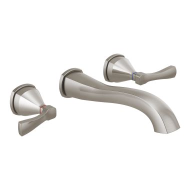 Click here to see Delta T3576LF-SSWL Delta Stryke Wall-Mount Stainless Lavatory Faucet for 8