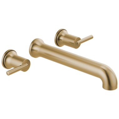 Click here to see Delta T5759-CZWL Delta Contemporary Two-Handle Wall-Mount Tub Faucet Trim, Lever Handles, ADA-Compliant, Champagne Bronze - T5759-CZWL