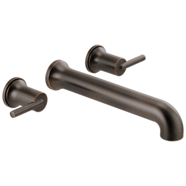 Click here to see Delta T5759-RBWL Delta Contemporary Two-Handle Wall-Mount Tub Faucet Trim, Lever Handles, ADA-Compliant, Venetian Bronze - T5759-RBWL