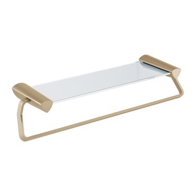 Click here to see Delta 77480-CZ Delta Zura 24in Towel Bar with Glass Shelf, Champagne Bronze - 77480-CZ