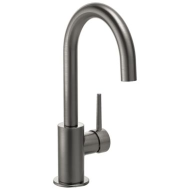 Click here to see Delta 1959LF-KS Delta Trinsic One-Handle Single Hole Deck Mount Black Stainless Bar/Prep Sink Faucet with Ceramic Disc Cartridge, 1.5 GPM, Lever Handle, ADA - 1959LF-KS