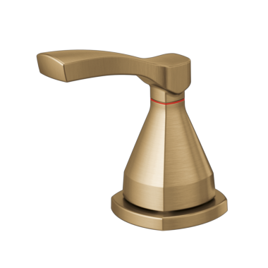 Click here to see Delta RP100392CZ Delta Stryke 4-3/8in Champagne Bronze Single Lever Handle Assembly for Roman Tub Faucet, Left Handle, ADA - RP100392CZ