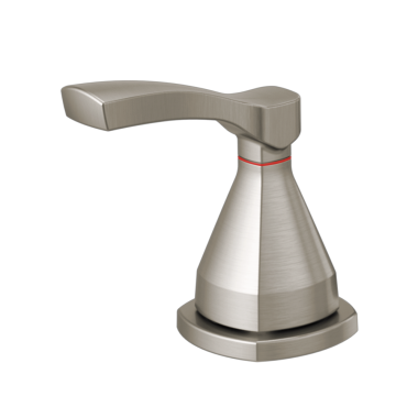 Click here to see Delta RP100392SS Delta Stryke 4-3/8in Stainless Single Lever Handle Assembly for Roman Tub Faucet, Left Handle, ADA - RP100392SS