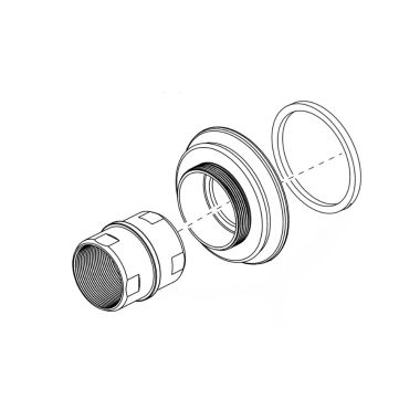 Click here to see Delta RP100469SS Delta Cassidy Traditional Stainless Handle Flange and Long Nut for T5797-WL Wall-Mount Tub Filler - RP100469SS