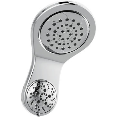 Click here to see Delta 58581-PK Delta HydroRain H2Okinetic 5-Setting Two-In-One Shower Head with Touch-Clean Nozzles, 1.75 GPM, Chrome - 58581-PK