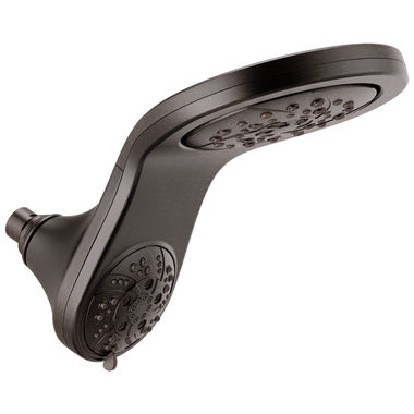 Click here to see Delta 58581-RB-PK Delta HydroRain H2Okinetic 5-Setting Two-In-One Shower Head with Touch-Clean Nozzles, 1.75 GPM, Venetian Bronze - 58581-RB-PK