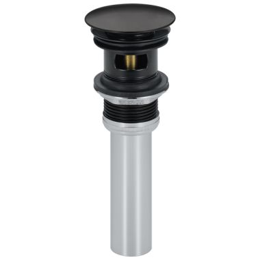 Click here to see Delta 72173-BL Delta Push Pop-up with Overflow, Matte Black - 72173-BL