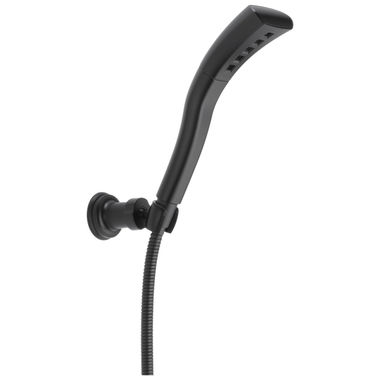 Click here to see Delta 55421-BL Delta Universal Showering H2Okinetic Single-Setting Wall Mount Hand Shower, 1.75 GPM, Matte Black - 55421-BL
