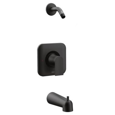 Click here to see Moen T2473NHBL Moen Genta LX Posi-Temp Tub/Shower Faucet, Single Lever Handle, M-PACT, Less Showerhead, Matte Black - T2473NHBL
